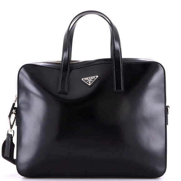Prada Handbags - Prada Medium Convertible Zip Around Briefcase Brushed Leather